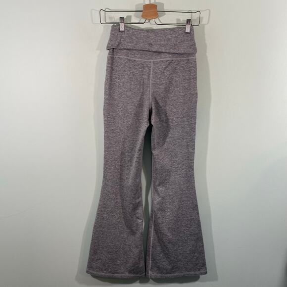 Offline by Aerie Women Grey High Rise Flared Foldover The Hugger Pants Size M - Picture 8 of 9